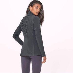 LULULEMON ATHLETICA Round Trip Jacket Melanite Dark Grey SZ 10 RARE Vintage! EUC